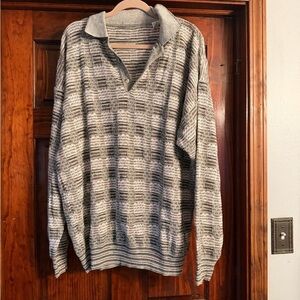 Vinyl Gray Patterned Men's Sweater